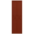thumbnail image 5 of Ekena Millwork 12"W x 37"H True Fit PVC Cedar Park Fixed Mount Shutters, Pepper Red (Per Pair - Hardware Not Included), 5 of 9