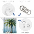 thumbnail image 3 of Coastal Beach Tree Shower Curtain Set - 48" x 72" Washable Bathtub Curtain with 12 Hooks, Ocean Tropical Palm Starfish Blue Green Waterproof Fabric Stall Shower Curtains for Bathroom/Bathtub Décor, 3 of 6