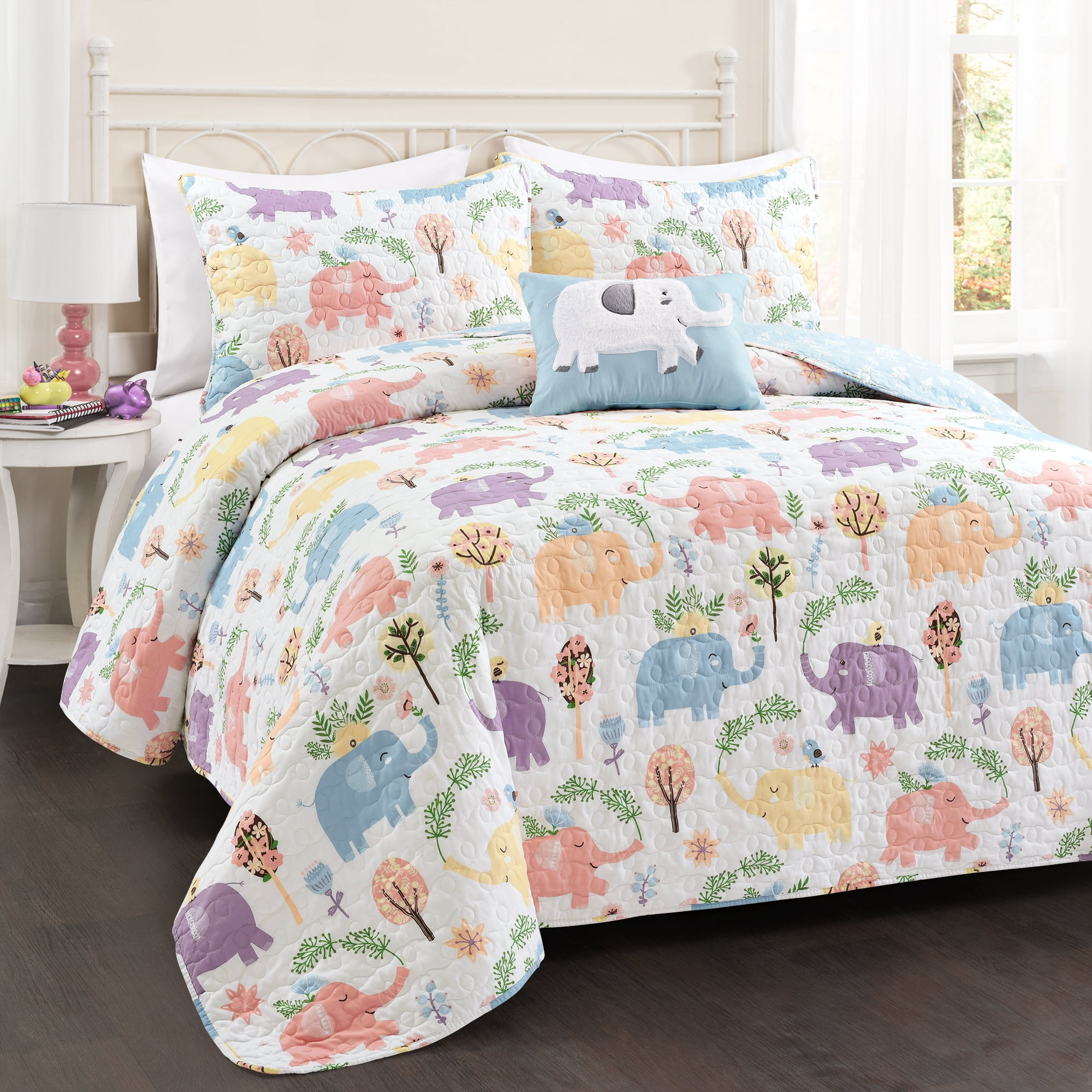 Lush Decor Hygge Elephant Kids Animal 