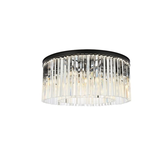 Elegant Lighting Sydney 32" 8 Light Royal Crystal Flush Mount