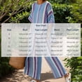 thumbnail image 5 of Uootdi Linen Sets for Women 2 Piece Short Sleeve Oversized Striped Trim Top High Waist Flowy Wide Leg Pants Boho Vacation Matching Outfits, 5 of 5