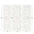 thumbnail image 4 of DecMode White Wooden Handmade Intricately Carved Floral Wall Decor (3 Count), 4 of 14