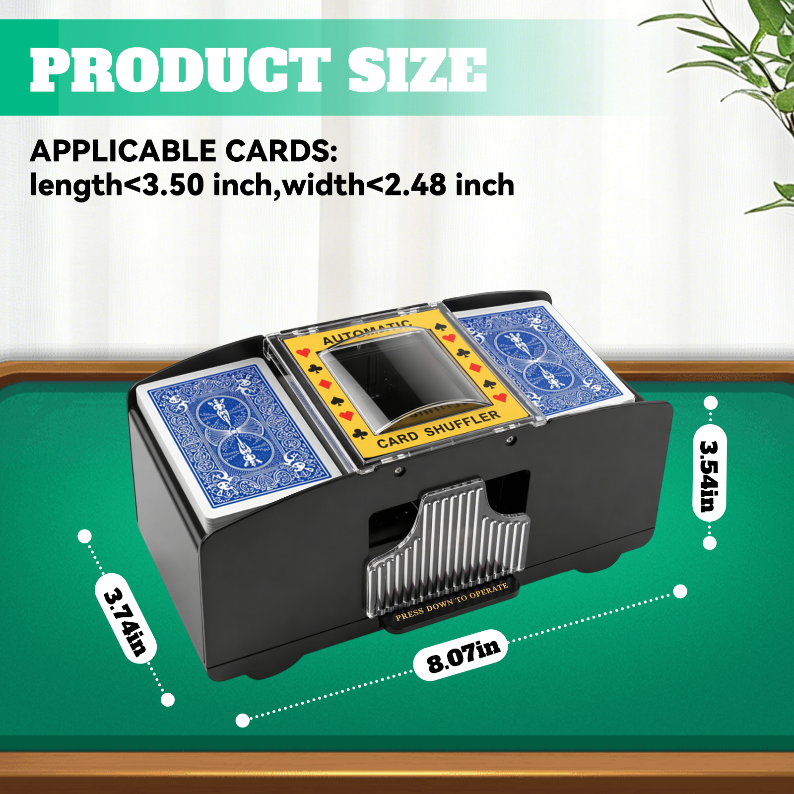 INCTUO Automatic Card Shuffler, 2-Deck Capacity photo 2