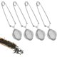 thumbnail image 1 of SET DE 4 pinzas de té de acero inoxidable, 4,5 cm, filtros de té para té suelto, pinzas de tamiz de malla fina, bolas de té para una degustación óptima, 1 of 5