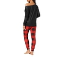 thumbnail image 3 of INSPIRE CHIC Women's Sleepwear Pajama Soft Round Neck Winter Elk Loungewear Sets XL Black, 3 of 5