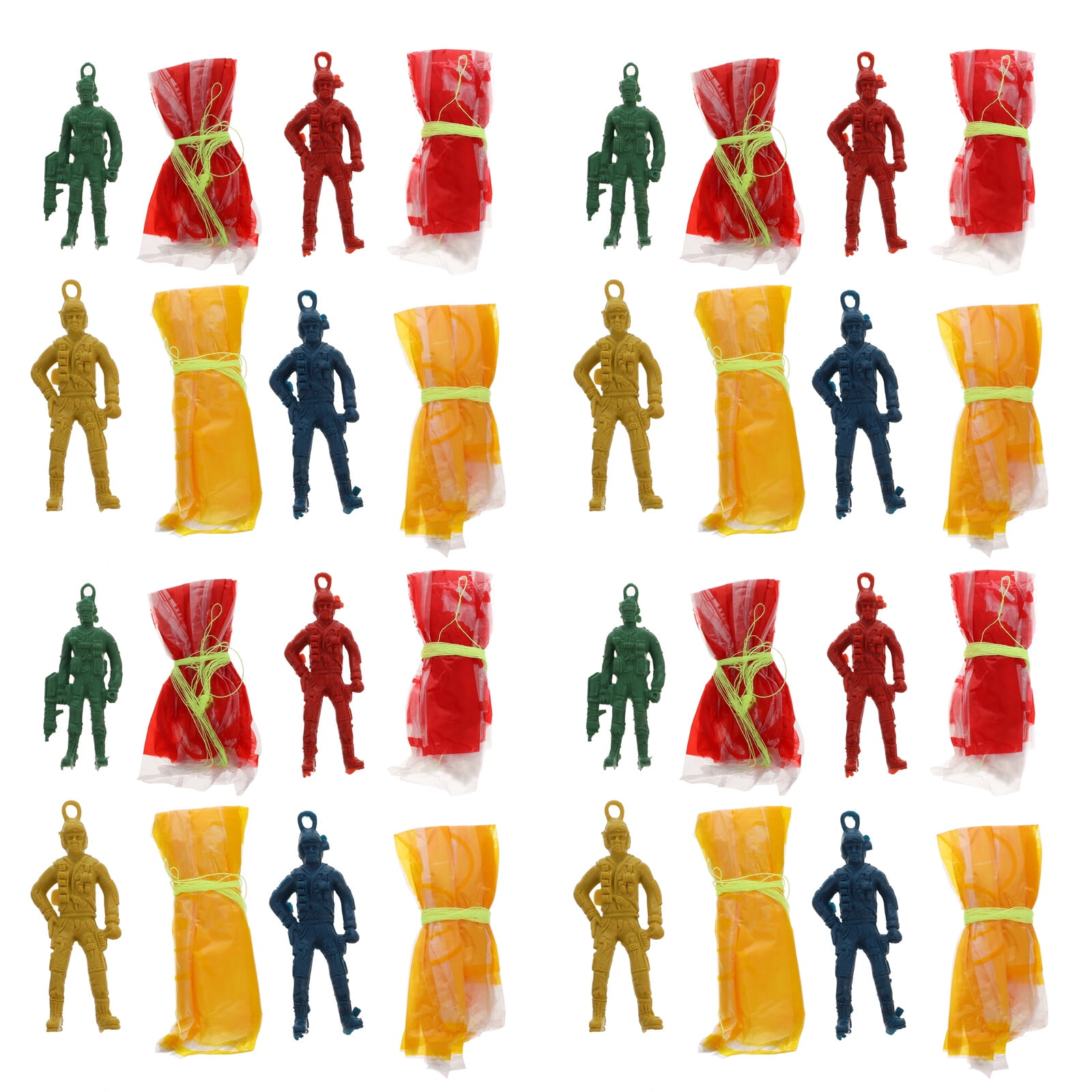 30Pcs Parachute Soldiers Toys Throwing Toys Outdoor Parachute Flying
