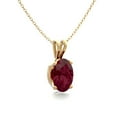 thumbnail image 5 of SuperJeweler 1/2 Carat Oval Shape Garnet Necklace In 14K Yellow Gold Over Sterling Silver, 18 Inches For Women, 5 of 5