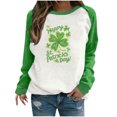 thumbnail image 2 of Chemises pour Femmes Décontractées à Manches Longues, Col Rond, Hauts Amples, Blouse Imprimée, Chandail en Molleton Graphique, Chemises pour la Saint-Patrick pour Femmes, 2 of 4