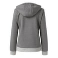 thumbnail image 3 of FRSASU Women'S Clothing ,Long Sleeve Hoodies Slim Fit Hooded Jackets Zipper Sweatshirt Button Drawstring Tops with Pockets, 3 of 6
