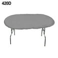 thumbnail image 1 of GLFILL pour Table de Jeu de Poker Ovale Protection avec Design Pliable Gris 420D, 1 of 9