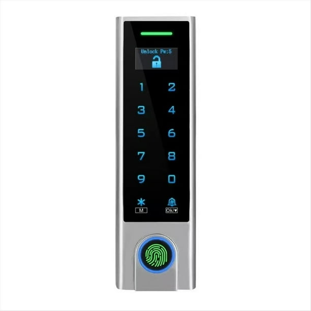 Cerradura de Puerta Inteligente WiFi con Acceso Mediante Huella Dactilar, Teclado con Tarjeta RFID, Control Remoto WiFi A Prueba de Agua para Seguridad del Hogar HF3