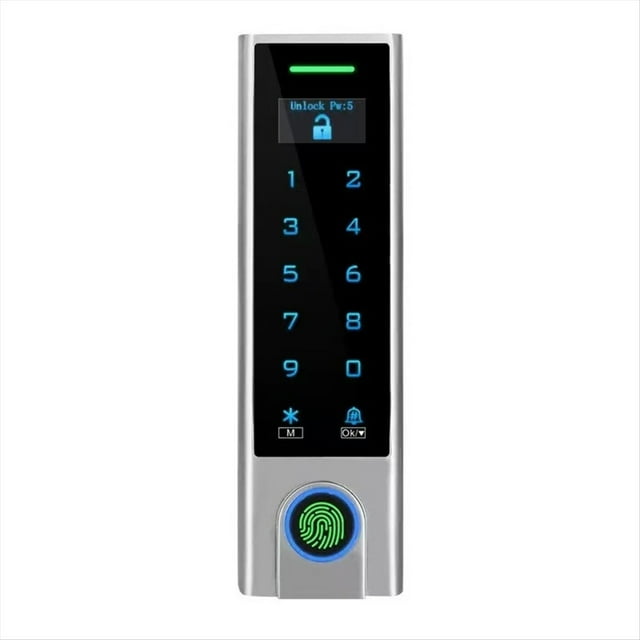 Cerradura de Puerta Inteligente WiFi con Acceso Mediante Huella Dactilar, Teclado con Tarjeta RFID, Control Remoto WiFi A Prueba de Agua para Seguridad del Hogar HF3