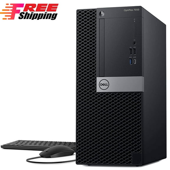 Restored Dell 7050 Desktop Tower Computer PC Intel Core i57500 7th Gen. 3.40GHz Processor 8GB RAM 512 GB SSD Wifi Adapter Bto KB & Mouse Windows 10 Pro (Refurbished)