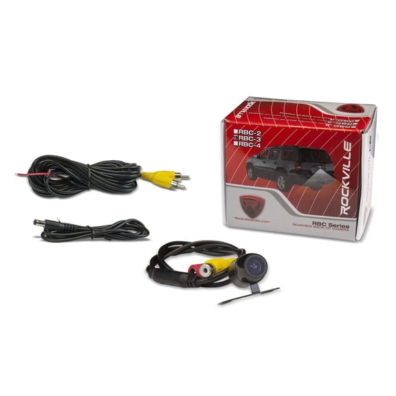 Rockville RBC3 Night Vision Car Backup Camera Universal Mount Back Up Cam