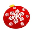 thumbnail image 2 of JingChun Red Snowflake Joy Christmas Round Bathroom Rugs Winter themed Xmas Festive Decorations, Absorbent Shaggy Cute Holiday Christmas Circle Bath Mat Rug Washable, 2 of 7