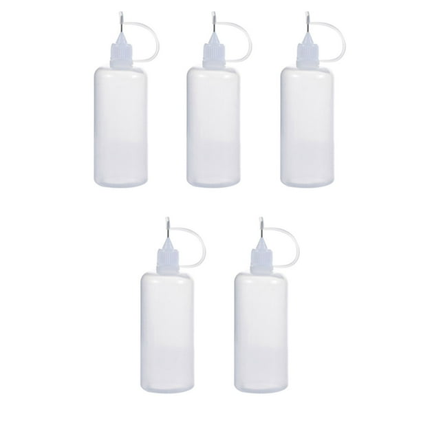 Tholdsy 5 unids/lote, botella de plástico a presión de 3ml, botella de almacenamiento ligera, estuche extruible, jarrones de gran capacidad Juguetes de construcción Blanco 15ml