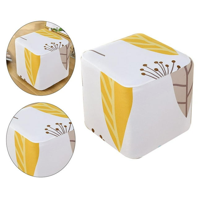 Funda elástica , taburete de almacenamiento plegable, para muebles, reposapiés, protectoras, se a con fondo elástico, 1 Macarena cubierta otomana