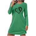 thumbnail image 2 of Karight Sleep Shirts for Women Soft Long Sleeve Fall/Winter Night Shirts for Women Sleepwear Loose Fit Print Sleep Shirt, 2 of 6