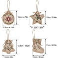 thumbnail image 4 of Adornos de árbol de arpillera de Navidad, decoraciones colgantes, calcetín de Navidad, decoración en forma de bola para fiesta de Navidad, 4 of 8