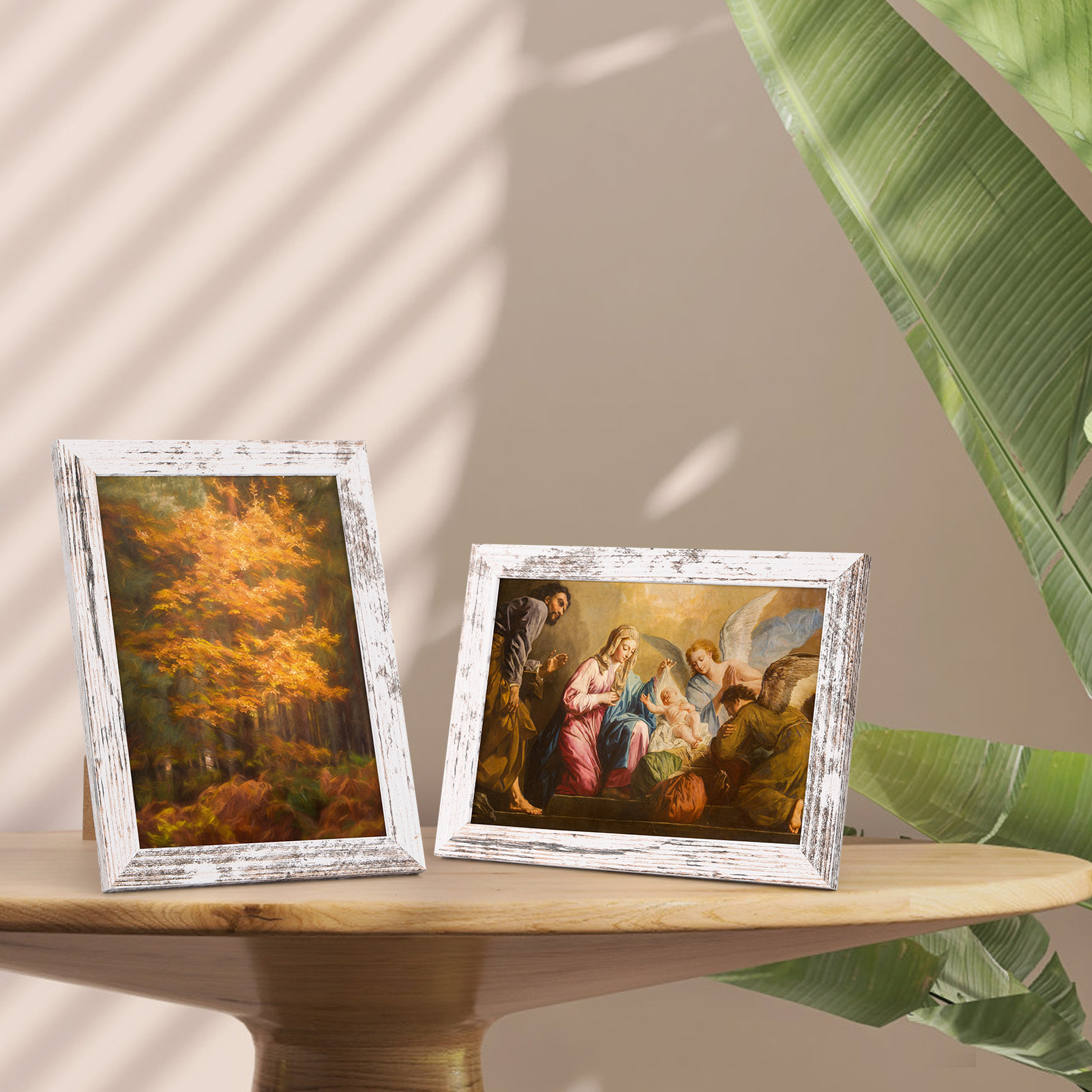 Calenzana 5 in x 7 in White Distressed Picture Frame 18 Pack