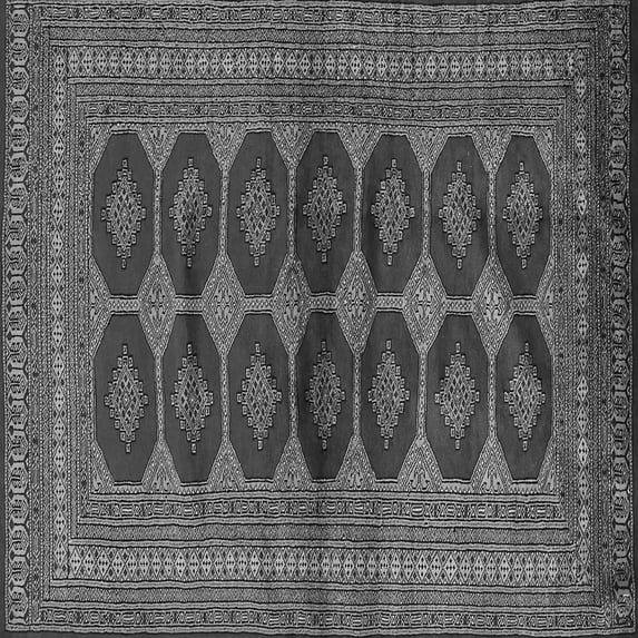Ahgly Company Indoor Square Persian Gray Traditional Area Rugs, 4' Square