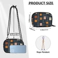 thumbnail image 4 of FORMRS Mini Crossbody Bag for Women Adjustable Shoulder Rope Travel Casual Phone Purse, Orange Checkered Pattern, 4 of 7