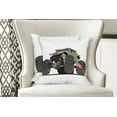 thumbnail image 4 of Ambesonne Cartoon Throw Pillow Cover 2 Pack, Monster Truck Racing, 20", Multicolor, 4 of 6