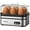 Silver, variant on Rapid Egg Cooker Electric 6 Eggs Capacity, Soft, Medium, Hard Boiled, Poacher, Omelet Maker Egg Poacher With Auto Shut-Off, BPA Free-White