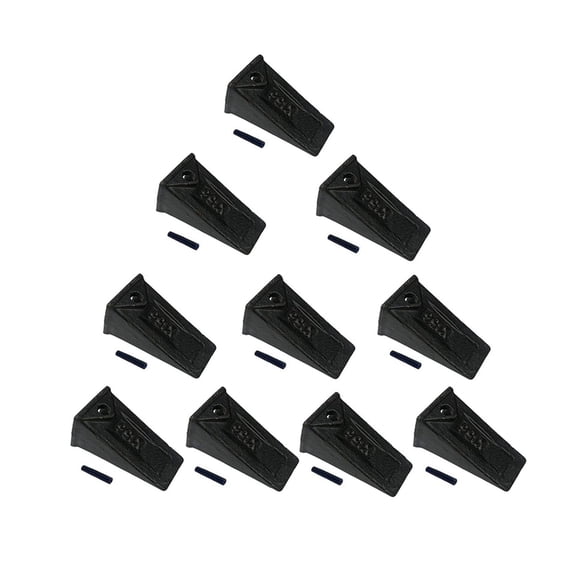 X156 Bucket Tooth   P156 Roll Pin Replacement for Hensley Style for Takeuchi TB135 for Kubota Excavator for Skid Steer Backhoe Loader, Short Bucket Teeth X156 X156S P156 6716001 TX156X- 10 Pack