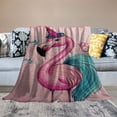 thumbnail image 2 of Orinice Flamingo Unicorn Dreams Warm Lightweight Blanket Soft Fleece Blankets All Seasons Super Soft Blanket for Living Rooms Sofa Decor Cow Gifts - Multiple Sizes Available 60x80in, 2 of 6