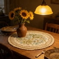 thumbnail image 4 of Round Vintage Floral Placemat with Gold Embroidery (Set of 2), Luxurious Floral&nbsp;, 2026 New Limited-time Offer Under 10 Dollars, 4 of 6