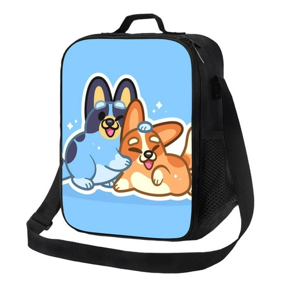 Lsque Bluey Lunch Bag Lunch Box for Women Men Reusable Insulated Lunch Tote Bag,Leakproof Thermal Cooler Sack Food Handbags Case High Capacity