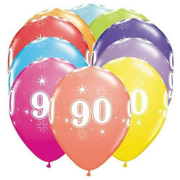 LOONBALLOON Birthday-age-related Balloons, 11″ 90-A-ROUND (6 PK)