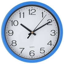 Unique Bargains Silent Non Ticking Battery Operated Modern Wall Clocks Blue
