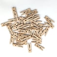 thumbnail image 2 of Alician 100pc Natural Wooden Clothespins Multi-functional Reusable Mini Clips Clothes Pins With 10m Jute Twine For Photo Crafts, 2 of 8