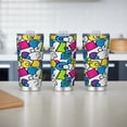 thumbnail image 4 of 20OZ Pop-Art Geometric Print Stainless Steel Insulated Tumbler with Straw - Leak-Proof & Portable Car Cup for Office, Gym & Outdoor, 4 of 6