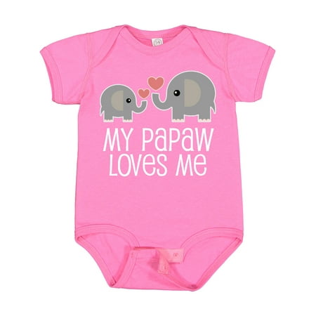 

Inktastic Papaw Grandpa Loves Me Gift Baby Boy or Baby Girl Bodysuit