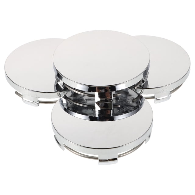 unbranded 4Ud Tapas Centrales Para De Auto Plateadas Compatibles Con Varias Medidas De