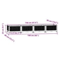thumbnail image 2 of vidaXL 63 x 15.7 x 9.1 Black Polypropylene Solid Print Planter Boxes, 2 of 7