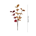 thumbnail image 3 of Racsoh Artificial Eucalyptus Branch, Faux Fall Greenery 3 Prong Stems, Realistic Looking Plastic Foliage, for Thanksgiving Vase Flower Arrangement Home Decor (Red), 3 of 7