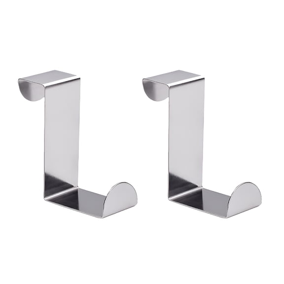 LAMIRO 2PCS Over Door Hook Hanger Heavy Duty Organizer for Coat Bag Robe Towel Bathroom Sturdy Anti Rust Stainless Steel Home Kitchen Wall Door Hook