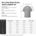 thumbnail image 5 of Goofa Gray Plaid Printed Men's Casual Short-sleeved Shirt,Lightweight Breathable Button-down,Summer Casual men's top,Versatile Fashion shirt-4X-Large, 5 of 7
