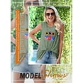 thumbnail image 3 of ZXSXSY Women's Independence Day Flag Sunflower Print Sleeveless Tank Top, 3 of 7