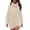White, variant on Chiccall Sweaters for Women Oversized Long Turtleneck Knit Pullover Sweater Dress Black S