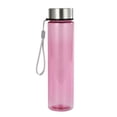 thumbnail image 2 of Mainstays 18oz Plastic Lilac Water Bottle Stainless Steel Screw Cap Lid with Strap, 2 of 10