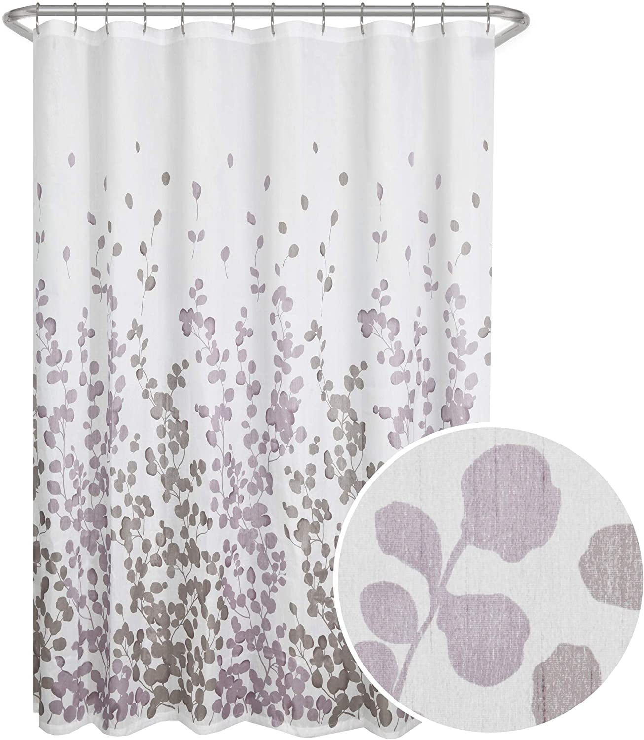 Kassatex Fine Linens Shower Curtain POP-115-BGR Poppy Shower Blue/Gray 