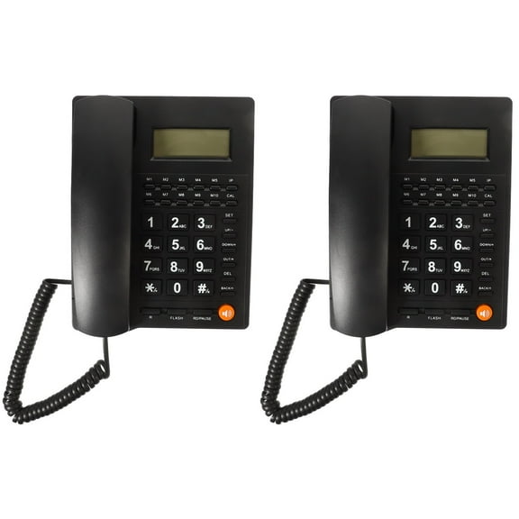 2 Count Corded Landline Phone Elder Elderly
