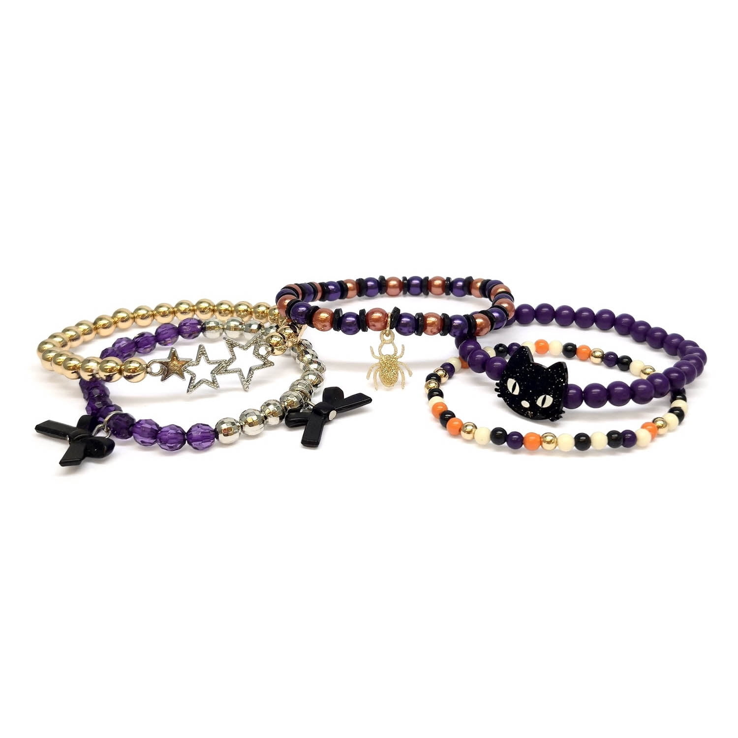 Friendship Bracelets Costume Accessory Set for Children, Purple and Black, 10 Pieces, Halloween by Way To Celebrate