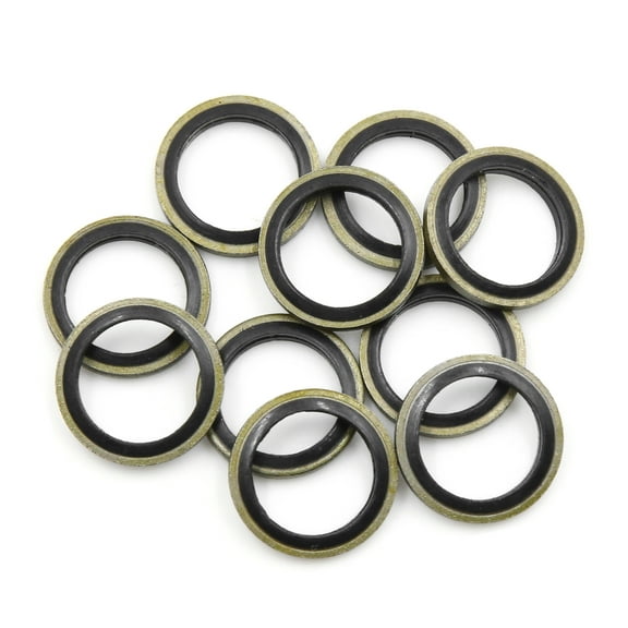 10pcs Engine Oil Crush Washers Drain Plug Gaskets 14mm ID. 20mm OD. for Auto Car