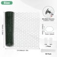 thumbnail image 3 of Malla de Alambre para Gallinas Uxcell, 15 in x 26.2 ft Cerca de Alambre para Gallinas con Guantes y Bridas para Protección de Aves de Corral/Jardín/Plantas [Verde], 3 of 6